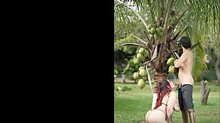 Small 18+ Delivers Delicious Outdoor Blowjob!