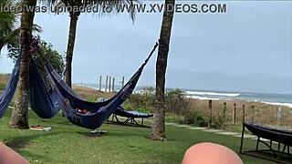 Milf cums on monster cock publicly