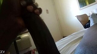 latina housekeeper at door gets horny and masturbates with handjob