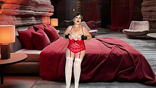 does granny carmen angels in red take hot dp fuck and creampie to orgasm?