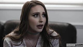 does the big tits milf suck husband's bbc from teen's pussy?