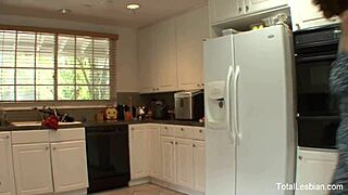 this brunette milf is fucking a teen 18+ in a hot lesbian scene with oral action