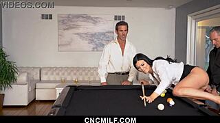 i take care of businessmen with a kinky threesome in the office