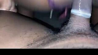 Nasty ebony milf stripper goes full freak with ass spanking and underwear tease