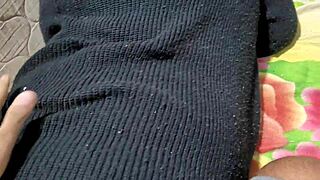 the teacher gets cum on her face and squirts hard in a big orgasm