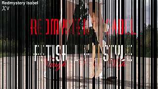 Redmystery isabel does a quick pee outdoors in public as a naughty milf wife