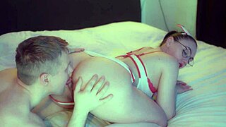 The man and his lady share a private encounter