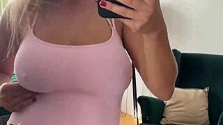 Milf, are you masturbating in the mirror wearing sexy panties and socks?