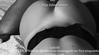 Hotwife Safada Massageando o Pauzão do Fixo Enquanto o Corno Teve que Fazer uma Viagem Ela Filmou Tudo para Ele Trecho