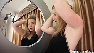 Blonde Sunny Lane Posing In Lingerie