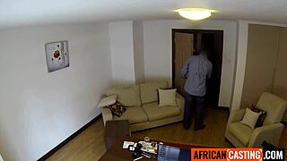 Amateur ebony milf contrasts deepthroat skills on white dick in raw pov casting