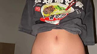 Hard fuck with asian slut in her home, contrasting her skinny body with muscular passion