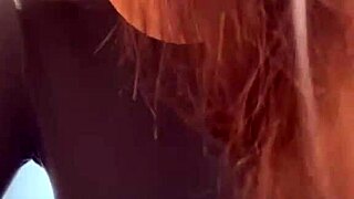 Stepmother caresses milky tits until orgasm. Then gets anal fucked.