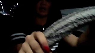 App Driver Stops in Traffic for Monster Cock Blowjob. Sexy Tits and Pussy in Car.