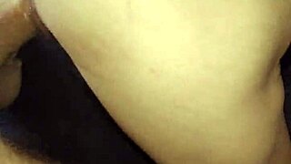 Behind the scenes of amateur homemade porno with couple in lingerie and stockings