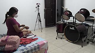 Sexy Venezuelan housewife says, 'I'm packing horny tits for holiday vacation.'