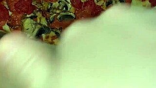 I ordered pizza and masturbated on it with my juicy pussy as a kinky arab teen craving bbc in los angeles