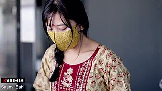 The poor little Indian maid Saanvi Bahl started her office work until the boss pulled her into rough fucking and pussy licking at the desk.