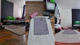 Experience new level of intimacy naked workout in triple cam view!