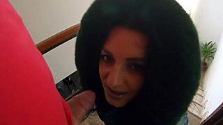 Slutty Mature Has Orgasm After Sucking Cock In Down Jacket Fetish!