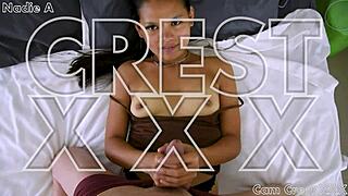 Nadia Adores Caressing Massive Cock in Intimate POV Handjob