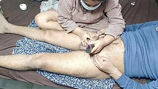 i'm trimming my stepmom's cock hair in this homemade mommy rimjob session with trimmed pussy play