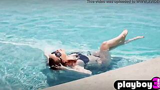 Redhead MILF Elizabeth Marxs STRIPPED Off Her Bikini And POSED Completely NAKED In A Seductive Display.