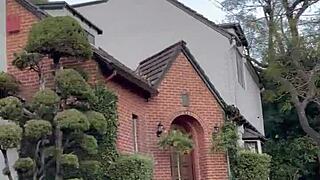 Blonde Blue Eyed Cutie from California Flashes in Public!