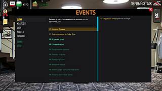 College coed with big natural tits gives handjob and titty fuck to friend's big cock in kitchen.