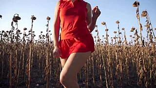 Milf Teases Thong Ass Outdoors