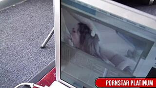 Brunette Angelina Valentine Experiences Rough Fucking from Justice with Her Big Tits and Muscular Body