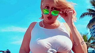 Bebezita, the blonde milf with big natural tits and huge nipples, reveals her sensual side.