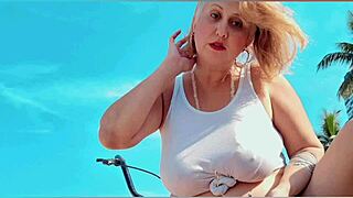 Bebezita, the blonde milf with big natural tits and huge nipples, reveals her sensual side.