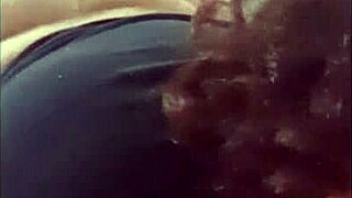 curvy ebony stepmother with big natural tits rides boss's huge cock doggystyle in homemade taboo scene