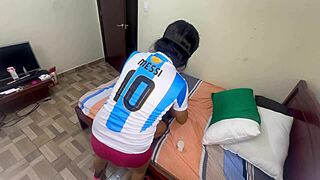 I catch my stepmom touching my stepsister so I join in and fuck my stepsister right in front of my stepmom.