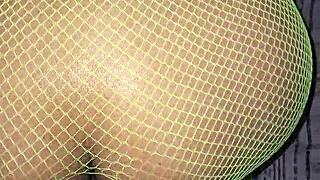 Hey, that Latina milf's on her period but still massaging my dick till cum shoots on her ass