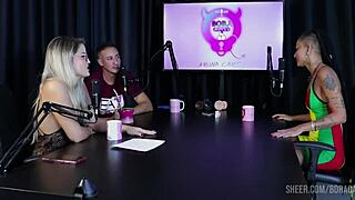 I compile my casting interviews with blonde Latina milf swingers in see-through lingerie for outdoor group domination and handjob fun - part 1 on Sheer Red.