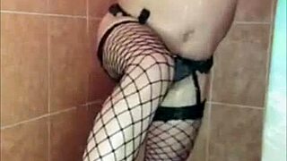 MY FIRST TIME WITH A SEX TOY in the Shower as a LATINA MILF