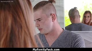 Hot stepmom Mercedes Carrera gets ignored by her husband but not by her stepson who rides her in pov fantasy - MyFamilyFuck.