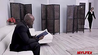 Busty Mature Shows Up to Nice Black Boss