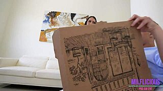 Hey, check out this pizza prank with hot milf Alexa Payne getting deepthroat action