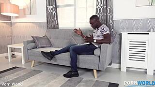 Her boyfriend found out about the interracial deepthroat session with that British brunette MILF in lingerie and stockings.