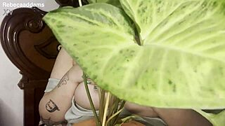 hello to this big natural tit wiggle display