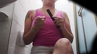 Madrastra caught peeing on hidden camera outdoors