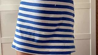 Look at my hot stepmom's shaved pussy and big ass