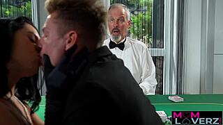 stepmom kira queen rides cowgirl on stepson with big tits and ass in hardcore doggystyle