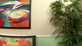 Brunette slut Allie Jordan sucking and fucking big cock in fishnets and heels!