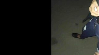 chubby latina milf in lingerie rides doggystyle outdoors as street prostitute