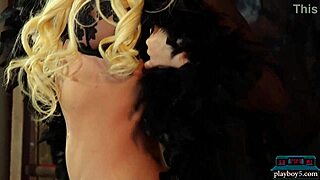 Sexy Canadian blonde Katie Jean in solo softcore striptease video with Playboy