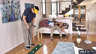 Hey, check out this Latina cougar in action.